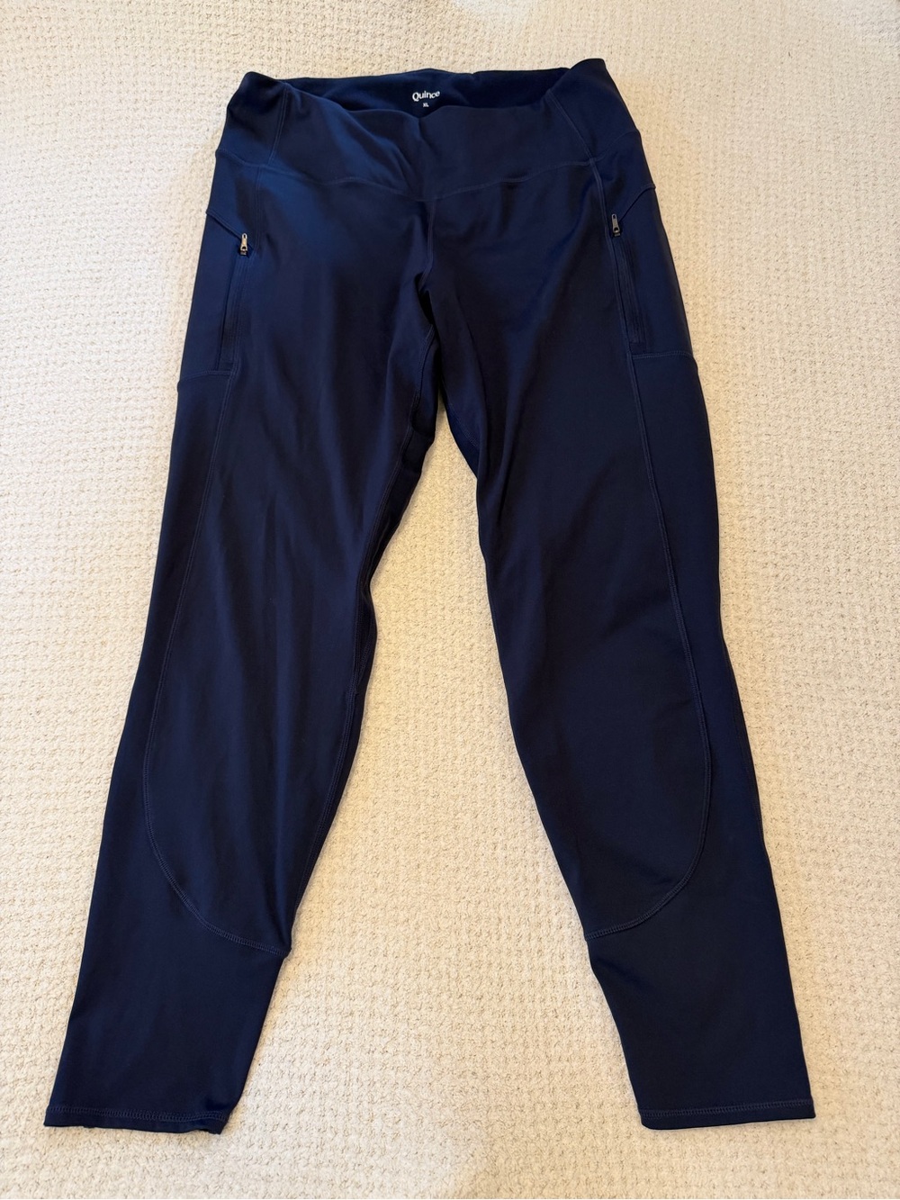 Quince Whistler High-Rise Pocket Thermal Legging in Deep Navy Size XL